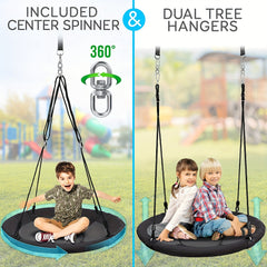 Saucer Swing Outdoor Tree Swing With Hang Kit