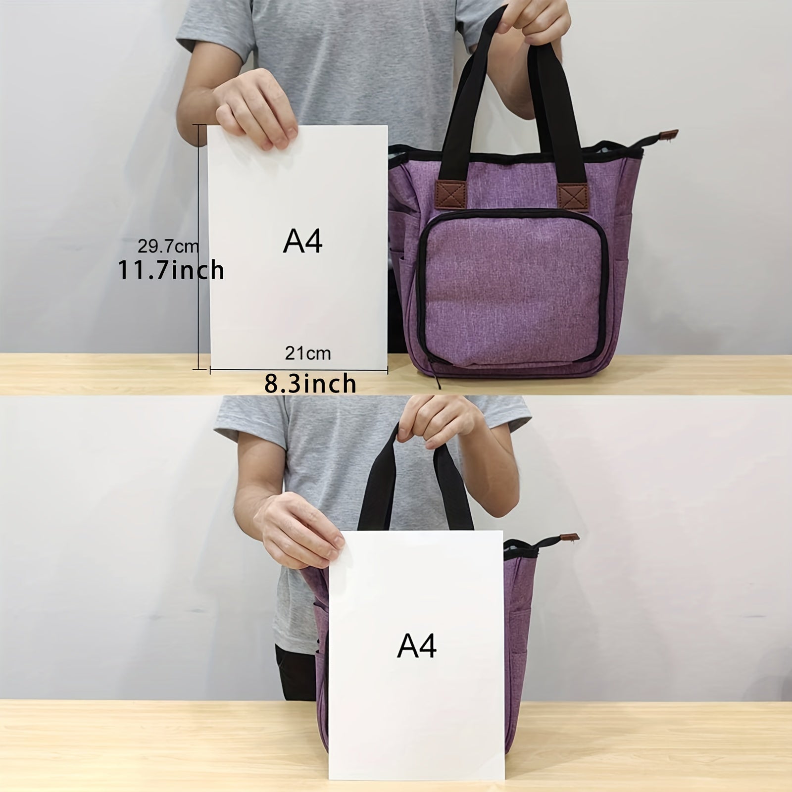 DIY Yarn Bag Knitting Organizer Tote Bag with Portable Storage