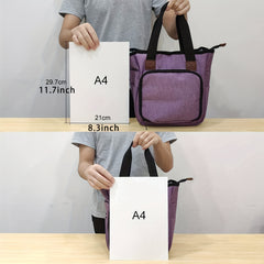 DIY Yarn Bag Knitting Organizer Tote Bag with Portable Storage