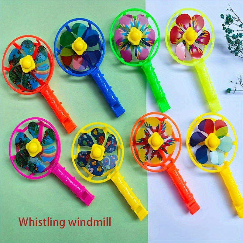 10pcs Colorful Whistle Small Windmill Windmill Toys Small Colorful Whistling