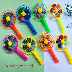 10pcs Colorful Whistle Small Windmill Windmill Toys Small Colorful Whistling