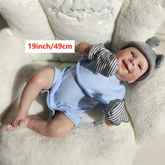 19in Cloth Body Doll with Hand Painted Head