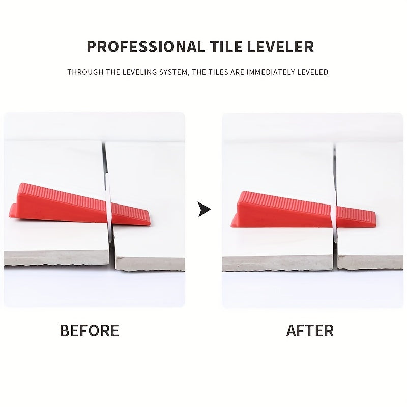100pcs Tile Leveling System Plastic Wedges Tile Leveling Clips