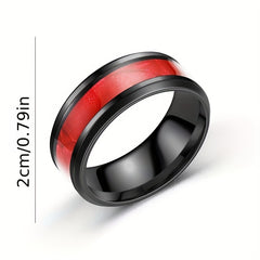 European American Men's Shell Titanium Steel Ring
