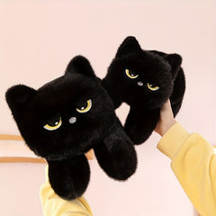 Soft Fluffy Cat Plush Toy Doll with Expressive Eyes 23.62in Mixed Colors