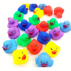 12pcs Colorful Bath Toys Rubber Duck Toy
