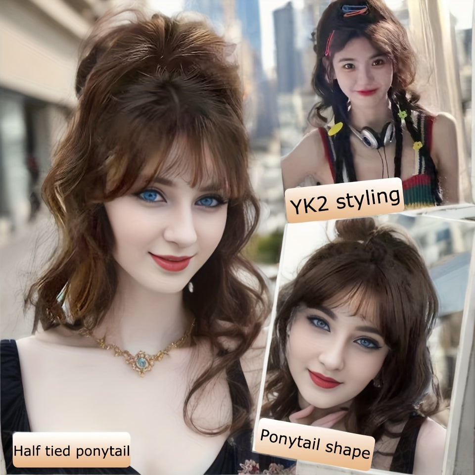 Long Curly Wavy Clip In Ponytail Extensions