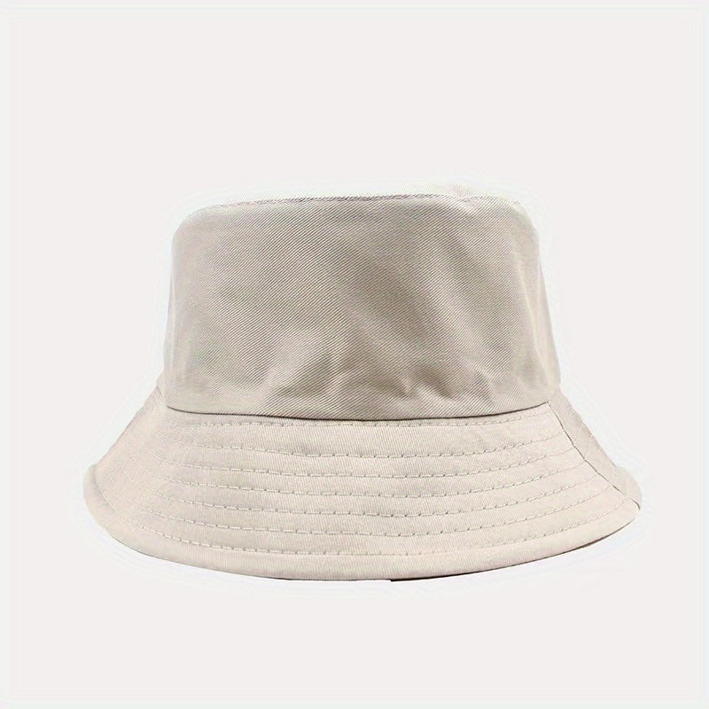Double-Sided Sunshade Bucket Hat Outdoor Solid