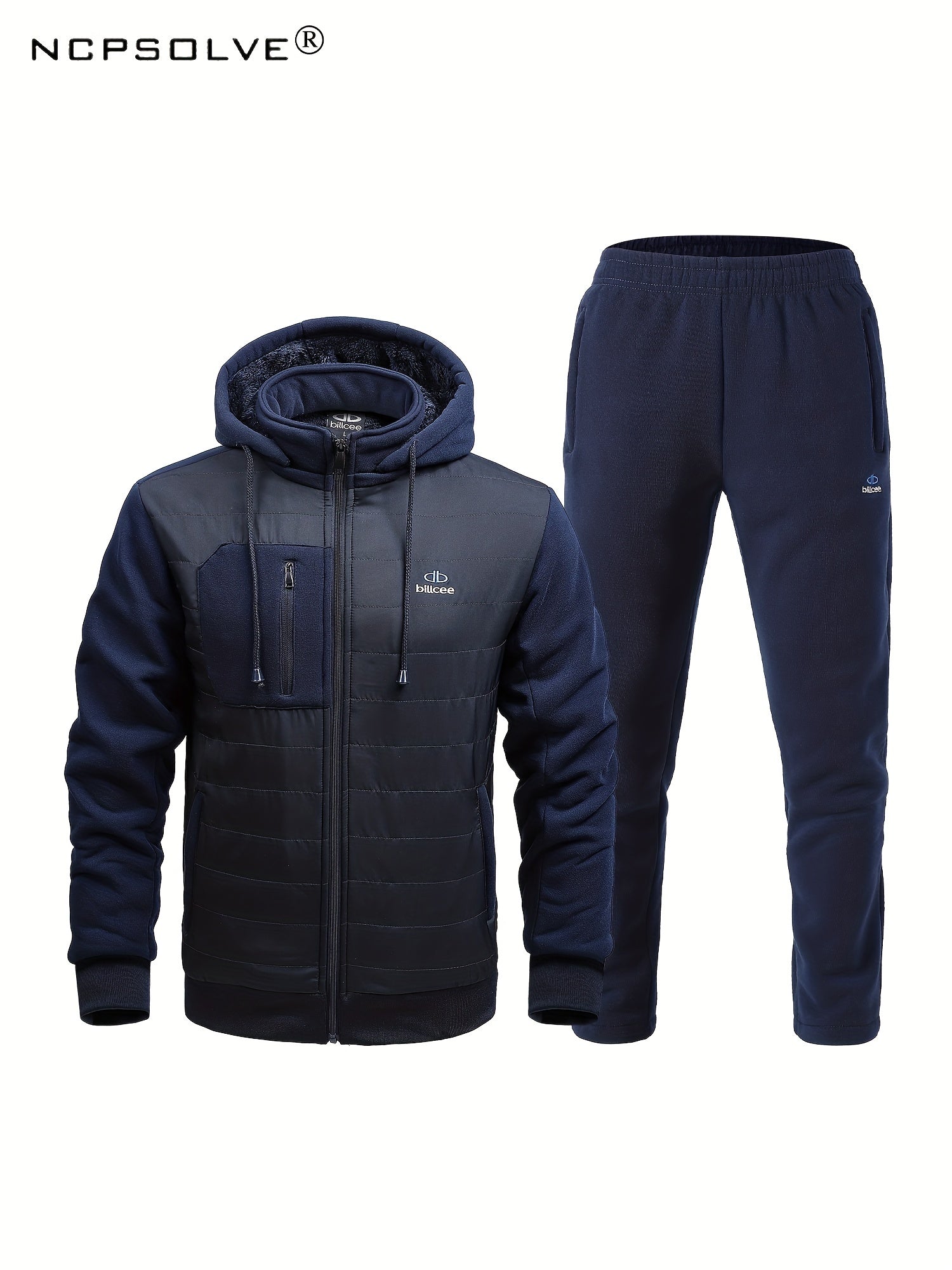 Men's Ultra Warm Outdoor Hooded Jacket & Pants Set