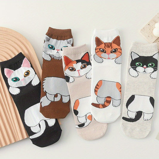 Girls Kids Cat Pattern Socks Casual Sport Children s Socks
