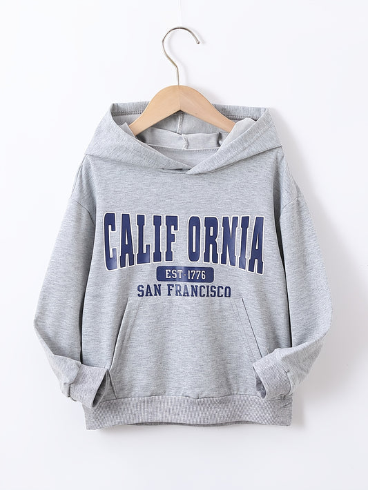 California Letter Hoodie Sweatshirt Top For Teens Girls