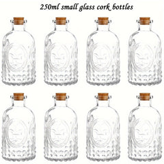 1pc Glass Bottle 8 5oz Small Glass Jar Medicine Bottle Mini Bottle With Cork