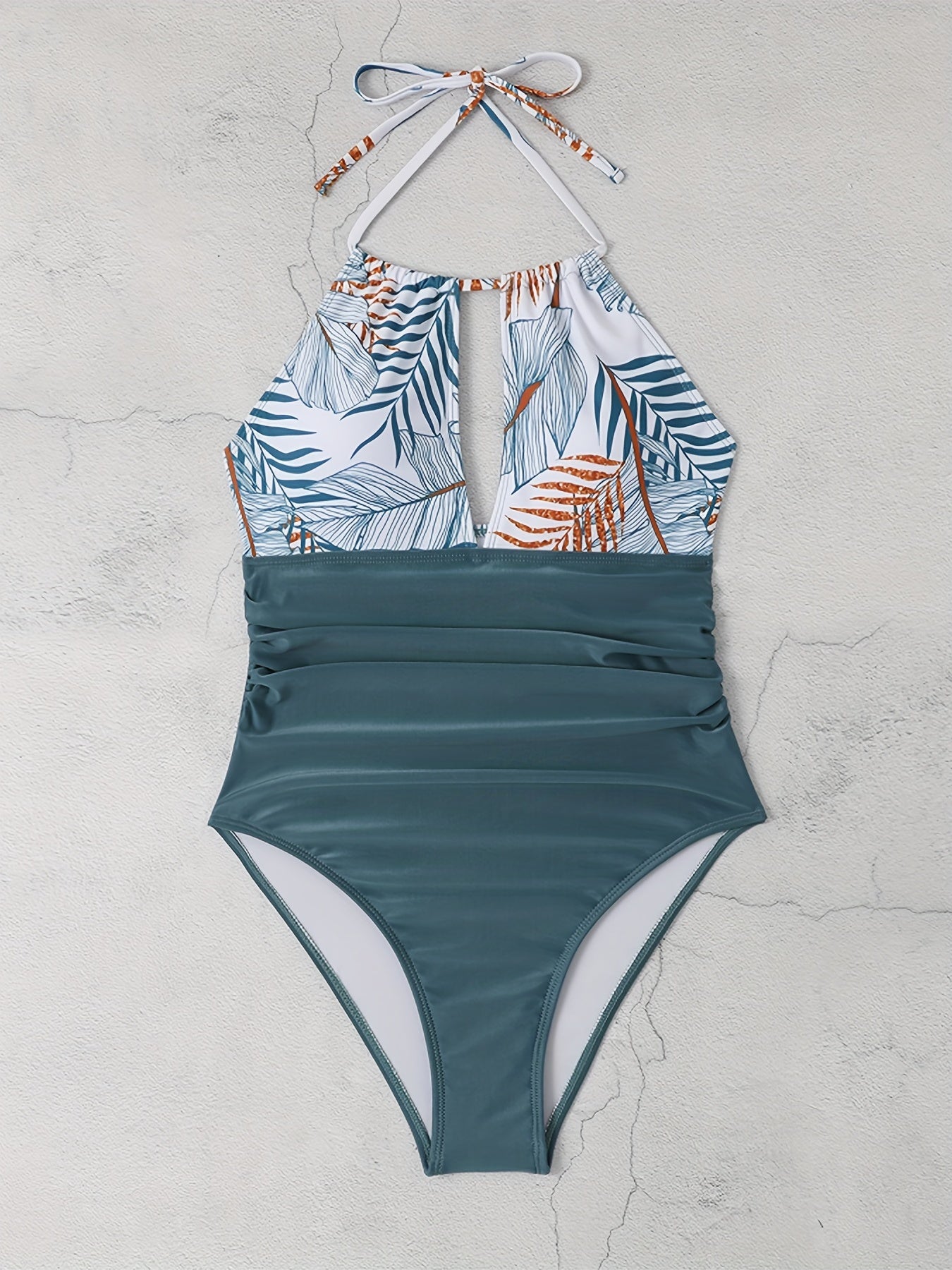  Colorblock Cut Out One Piece Swimsuit