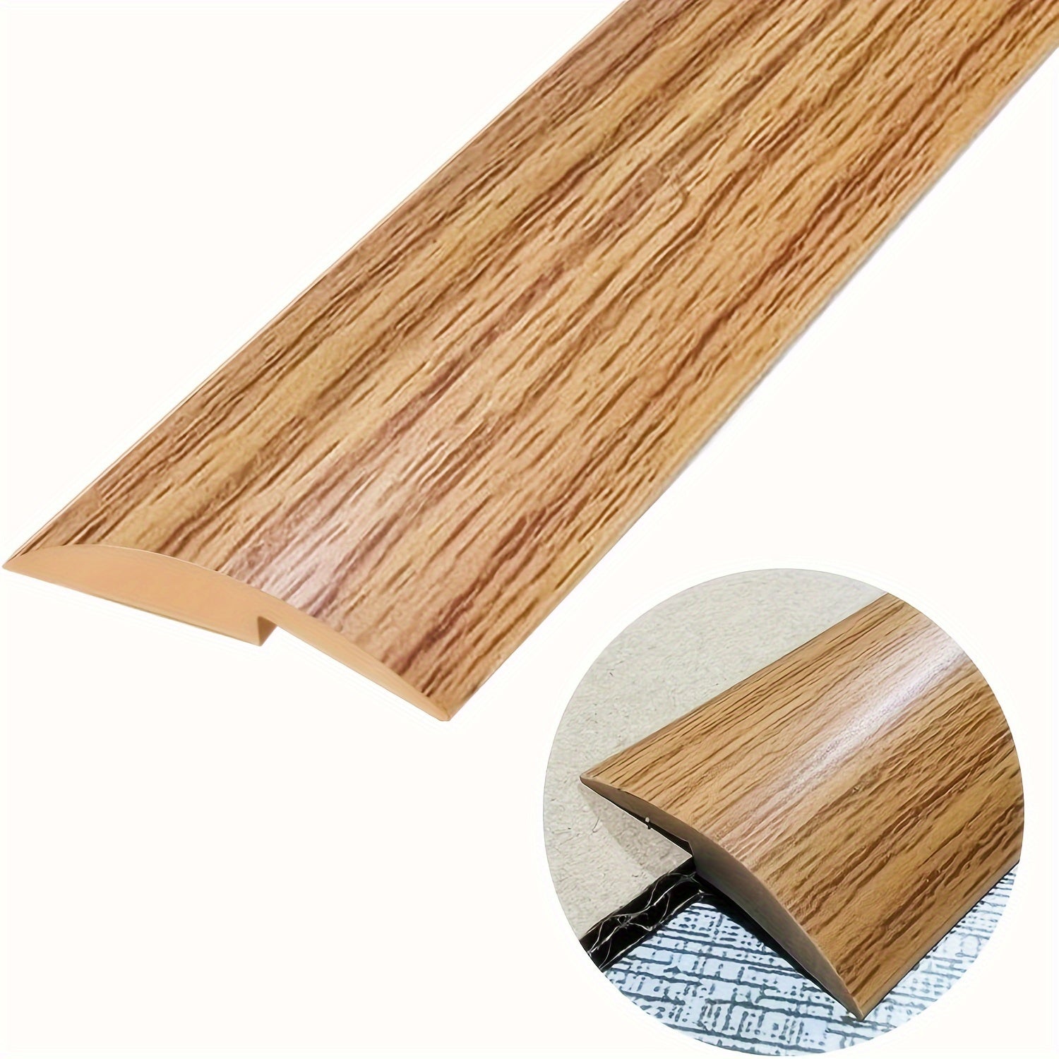 6.56ft Floor Transition Strip Self Stick Carpet & Flooring Edge Trim PVC Thresho