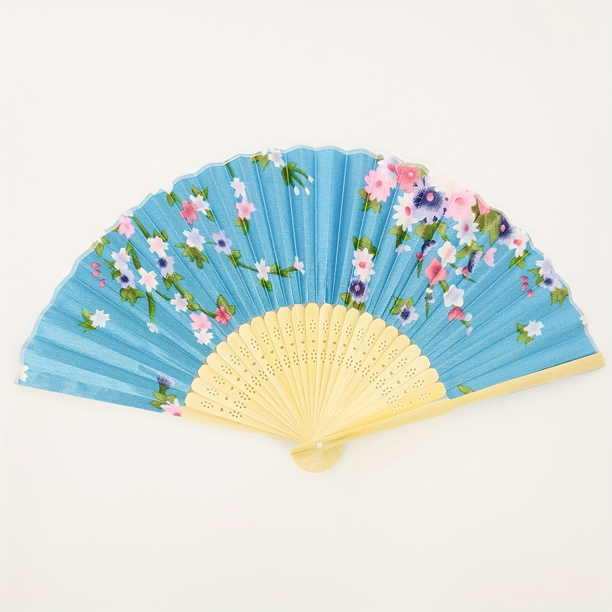 Vintage Flower Folding Fan Dance Performance Fan Photography Props Fan