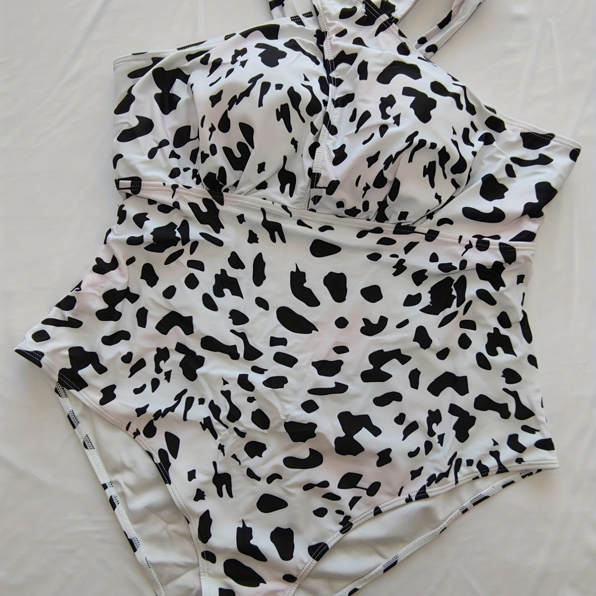  Halter Neck One Piece Swimsuit High Stretch