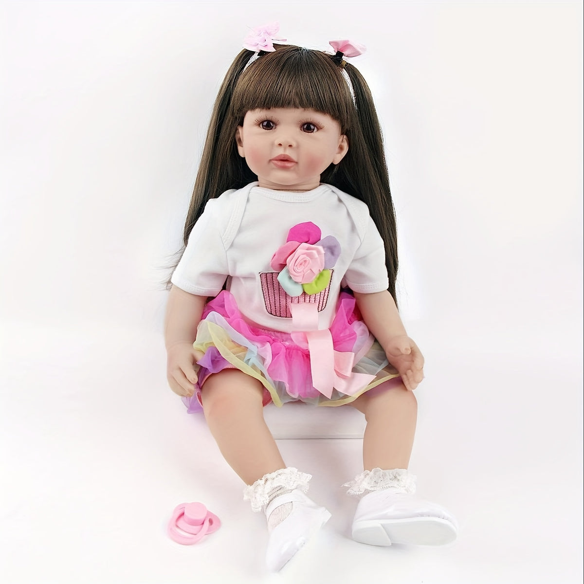 Realistic Soft Silicone Vinyl Simulative Baby Reborn Dolls Birthday Gift Toys