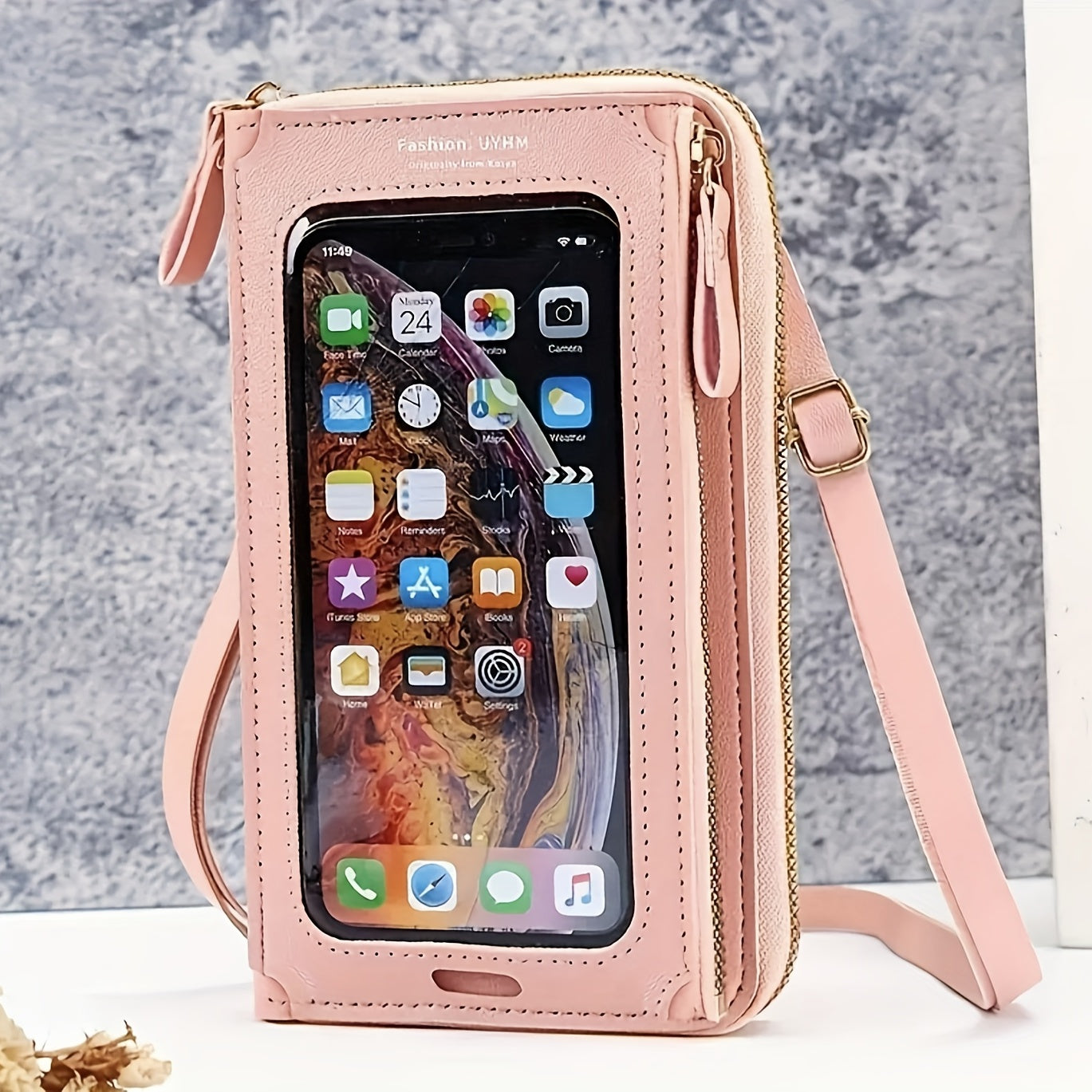 Touch Screen Phone Bag Zipper Crossbody Shoulder Bag