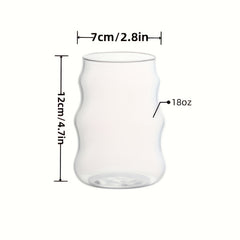 2pcs Glass Cups With Straws for Home and Office