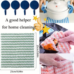 5pcs Microfiber Kitchen Towels Absorbent for Cleaning Dishes, Tea Pots, Cars