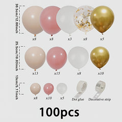 100pcs Wedding Party Balloon Wreath Arch Set