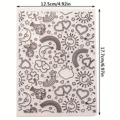 Rainbow Heart Star Sun Plastic Embossing Folders for Scrapbooking