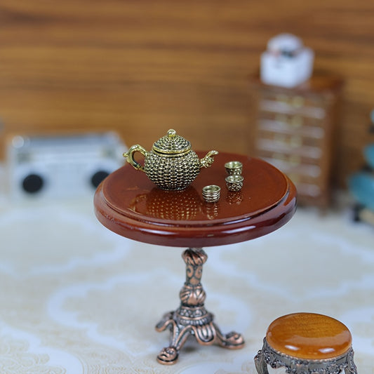 1pc Doll House Accessory Mini Retro Furniture Square Table Toy Decor