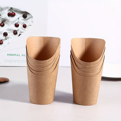 50pcs 14oz Disposable Paper Cup for French Fries, Home & Outdoor Use