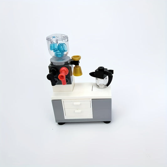 Mini Coffee Machine & Water Dispenser Building Blocks Set