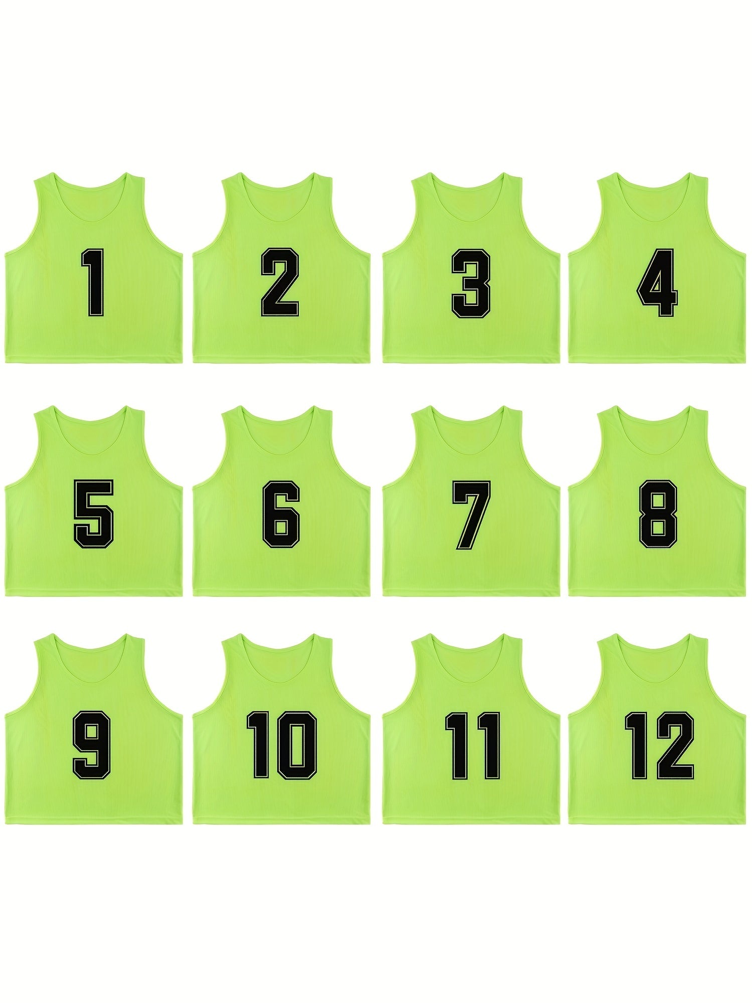 12 Mesh Scrimmage Team Vests Pinnies Jerseys - Adult Soccer Bibs