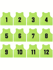 12 Mesh Scrimmage Team Vests Pinnies Jerseys - Adult Soccer Bibs