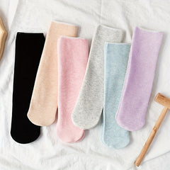 6 Pairs Plush Lined Socks for Women