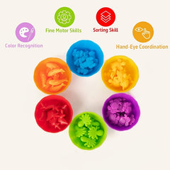 Ocean Animals Counting Matching Game Sorting Toy with Bowl