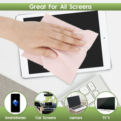 Microfiber Cleaning Cloths 12 Pack Multicolor for Glasses, Eyegl