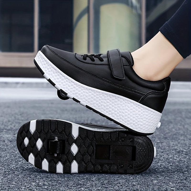 Boy's Roller Shoes With Hook And Loop Fastener