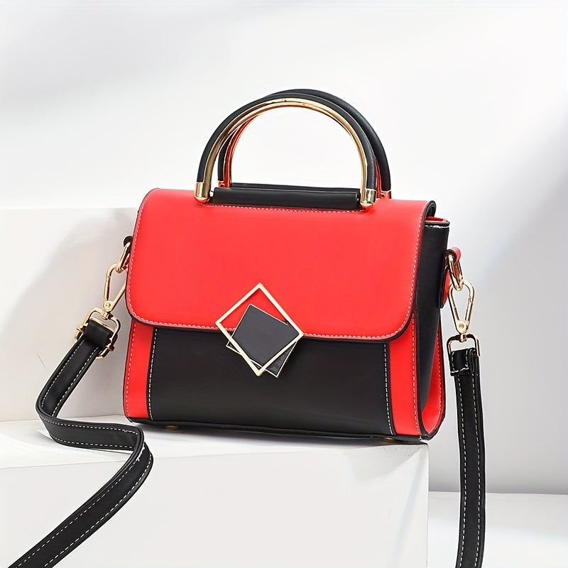 Classic Flap Crossbody Bag PU Leather Versatile Shoulder Bag