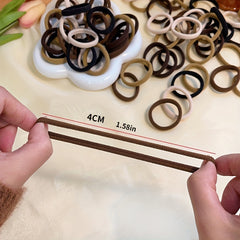 Milk Tea Elastic Hair Rings Ponytail Bands for Easy Styling
