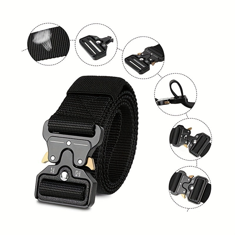  Tactical Belt Multifunction Adjustable Military Nylon Canvas Belt