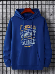 Men's Letter Print Hoodie Casual Stretch Breathable Sweatshirt