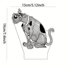 3D Cartoon Dog Night Light for Kids, 16 Colors Changing with Remote Control