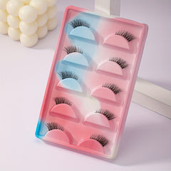 5 Pairs Natural Look Semi-Transparent False Eyelashes for Cosplay