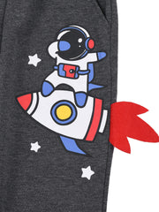 Boys Space Astronaut Print Sweatpants Kids Clothes For Spring