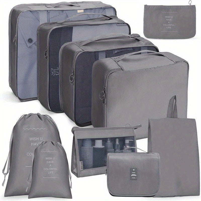10 Pcs Travel Luggage Bags Lightweight Dustproof Clothes Organizers