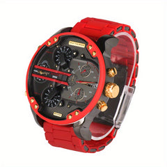 KUERST Large Dial Steel Wrist Watch Gift