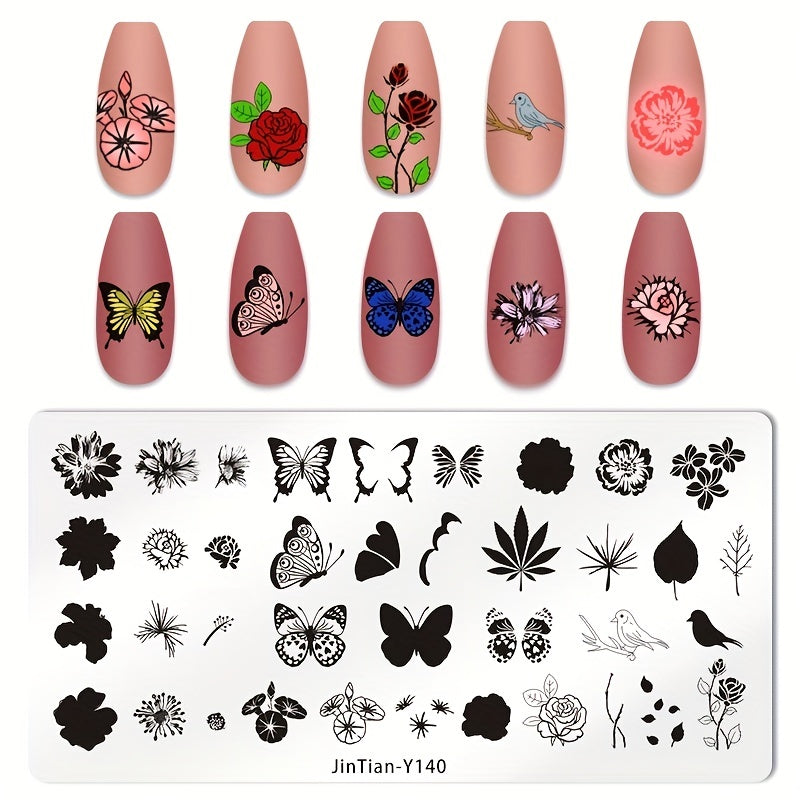 Stainless Steel Nail Stamping Plates Image Stamp Template Tool