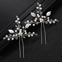 2pcs Women's Rhinestone Wedding Hair Comb Set