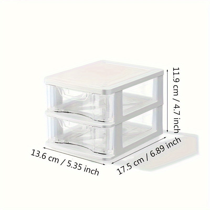 Drawer Type Cosmetic Stationery Storage Rack Plastic Makeup Organizer