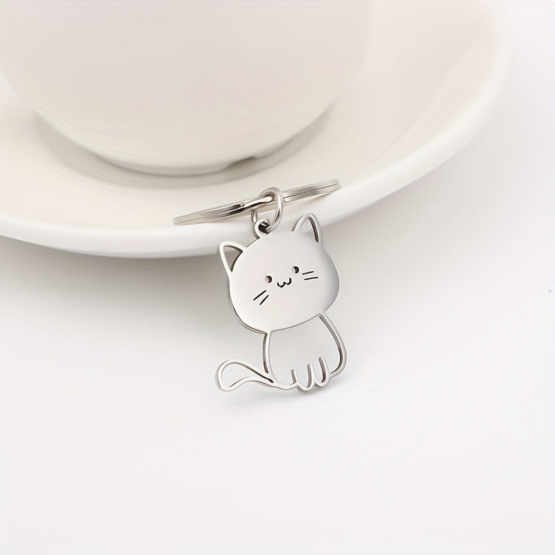 Cat Cartoon Keychain Couple Bag Key Pendant Gift