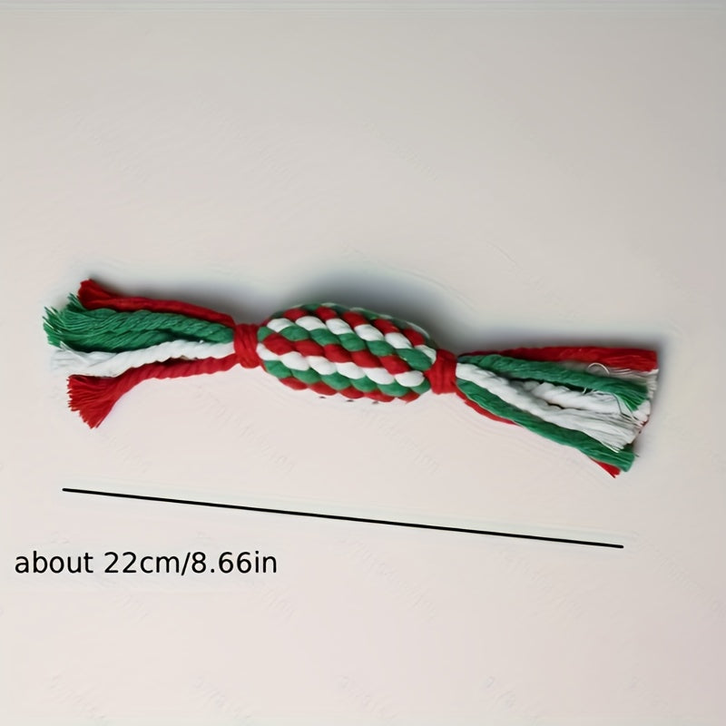 Christmas Dog Chew Toys - 6PCS Bite Resistant Rope Molar Toy