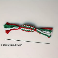 Christmas Dog Chew Toys - 6PCS Bite Resistant Rope Molar Toy